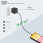 Preview: NEXUS Speed Flex Charger Set Universal Kompatibel mit GaN Technologie 20W + USB-C - USB-C Datenkabel, Schwarz