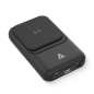 Preview: alkaya. | Thor MagSafe kompatible 10.000 mAh Powerbank 3 in1 Induktives laden, Integrierte Kabel und USB Anschlüssen, Schwarz