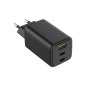 Preview: NEXUS-Ladegeräte mit GaN-Technologie 65W 3 Port USB-C+C+A Universal Kompatibilität, Schwarz