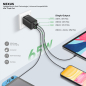 Preview: NEXUS-Ladegeräte mit GaN-Technologie 65W 3 Port USB-C+C+A Universal Kompatibilität, Schwarz