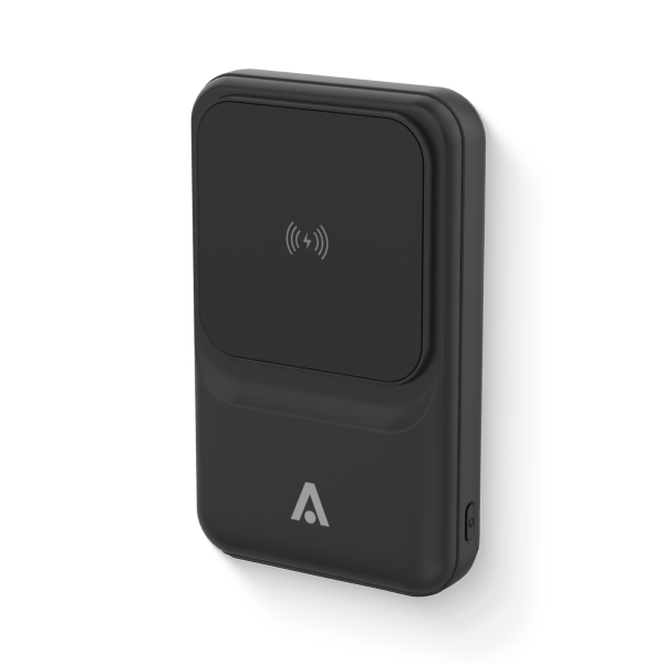 alkaya. | Thor MagSafe kompatible 10.000 mAh Powerbank 3 in1 Induktives laden, Integrierte Kabel und USB Anschlüssen, Schwarz