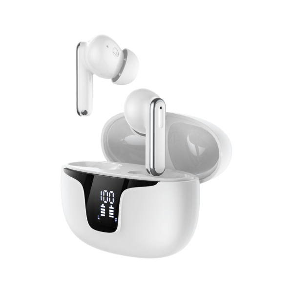 alkaya. | A Buds Quantum Sound Bluetooth Kopfhörer mit Display Ladestatus, Weiß