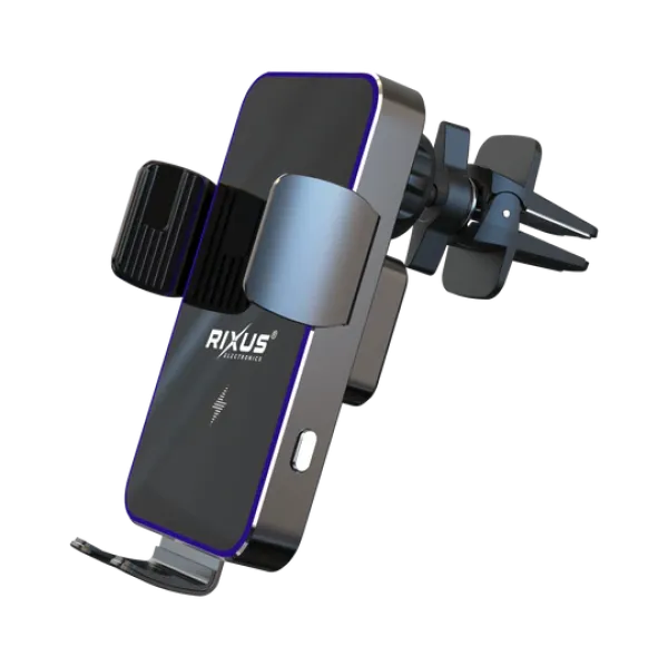 Rixus RXWC36 Kabellose Kfz-Halterung mit automatischer Sensorik, Schwarz